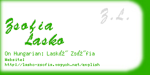 zsofia lasko business card